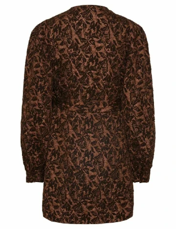 Rochie scurta Pieces, maro, L