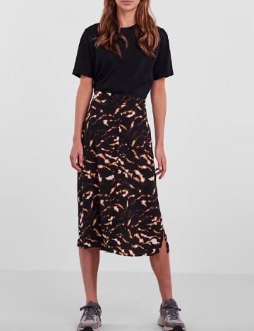 
						Fusta Pieces, negru, XS