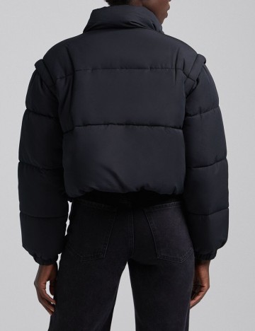 Geaca Bershka, negru, S