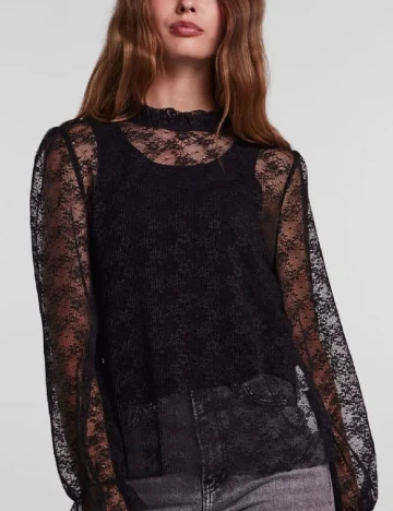 Bluza Pieces, negru, M