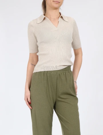 Pantaloni Pieces, verde, L