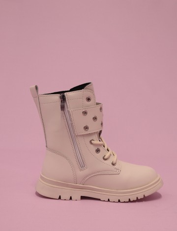 Ghete Shein Kids, crem, 35