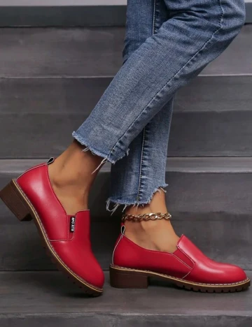 Mocasini SHEIN, rosu, 42