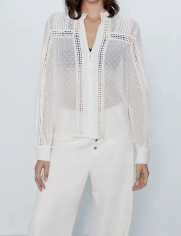 Camasa Zara, crem, S