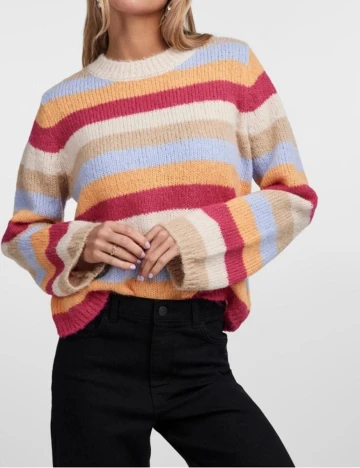 Pulover Pieces, mix culori, M