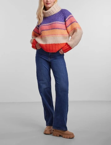 Pulover Pieces, mix culori, L