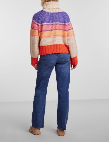 Pulover Pieces, mix culori, L