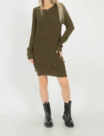 Rochie scurta SHEIN, verde inchis, M Verde