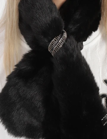 Fular s.Oliver, negru, ONE SIZE