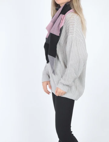 Esarfa s.Oliver, negru/roz, ONE SIZE