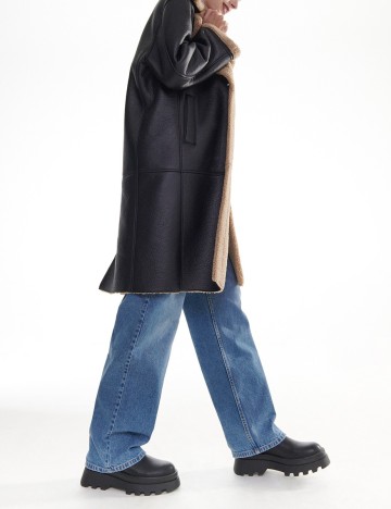 Palton Reserved, negru, L