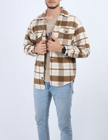 Jacheta Jack&Jones, crem/maro, S