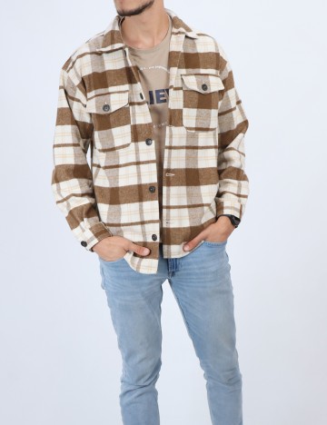 Jacheta Jack&Jones, crem/maro, S