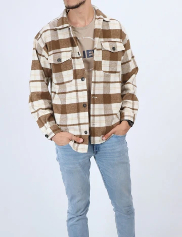 Jacheta Jack&Jones, crem/maro, S