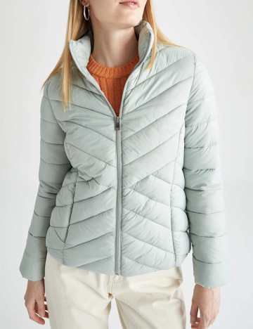 Geaca DeFacto, verde opalin, M