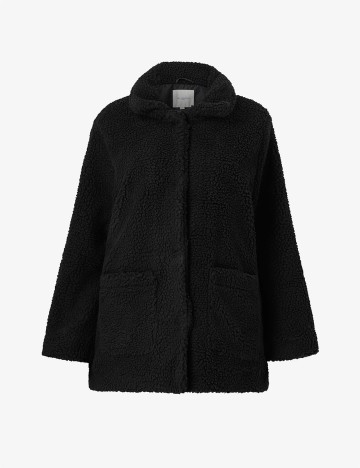 Palton Only Carmakoma, negru, M-46/48