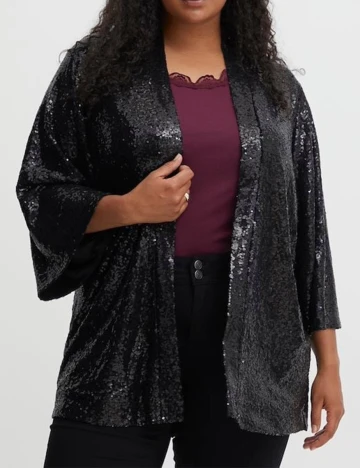 Blazer Fransa Curve, negru, 46/48