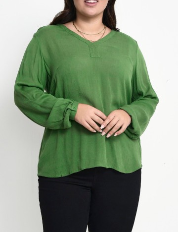 Bluza Kaffe Curve, verde, 44