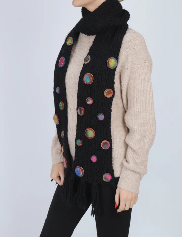 Fular Harmony Culture, negru, ONE SIZE