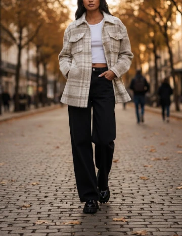 Jacheta shacket NA-KD, bej