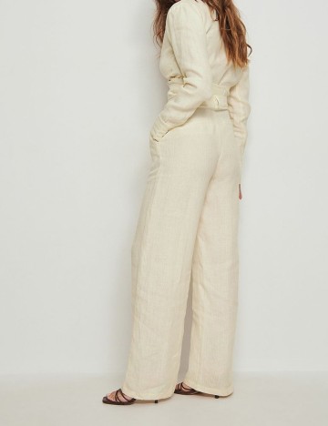 Pantaloni NA-KD, crem, 36