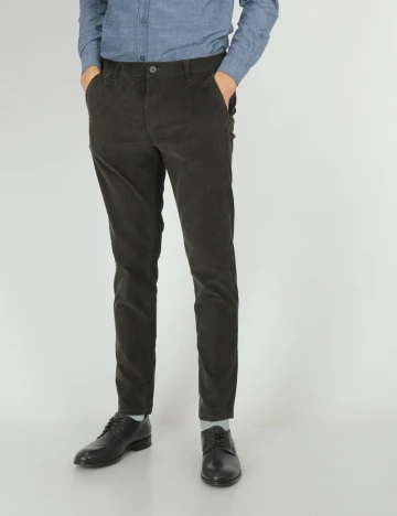 Pantaloni Only, verde inchis, W32