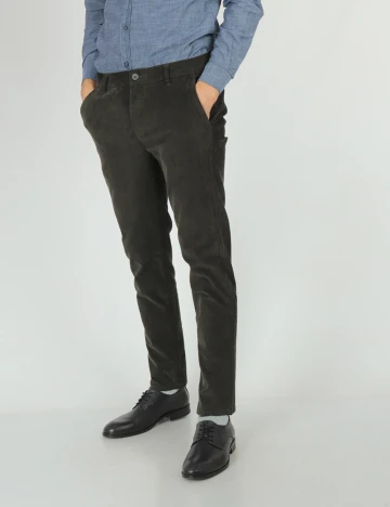 Pantaloni Only, verde inchis, W32