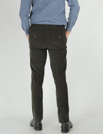 Pantaloni Only, verde inchis, W32