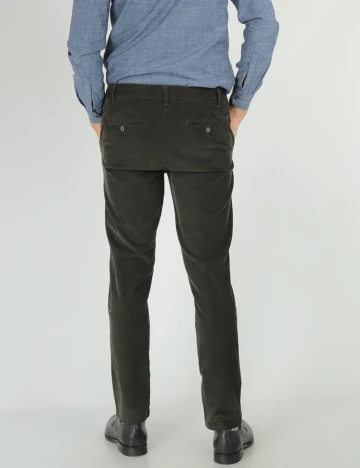 Pantaloni Only, verde inchis, W32