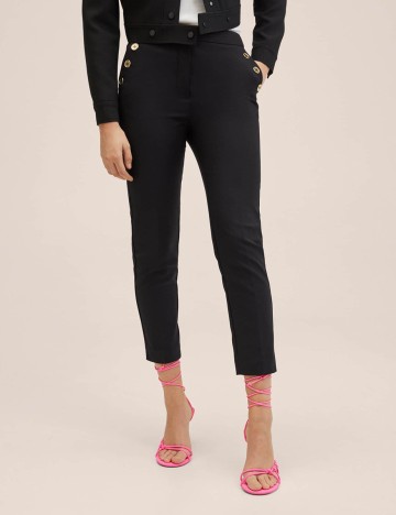 Pantaloni Mango, negru