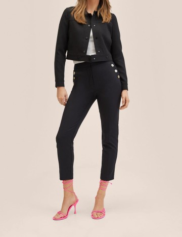 Pantaloni Mango, negru