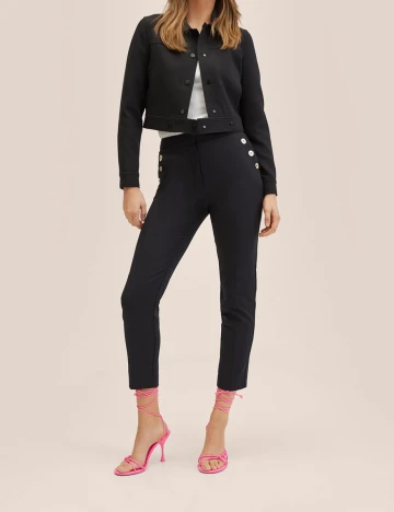 Pantaloni Mango, negru