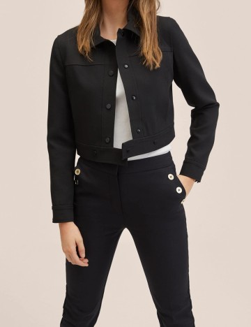 Pantaloni Mango, negru