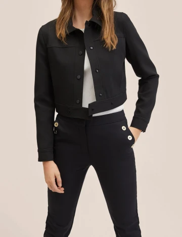Pantaloni Mango, negru