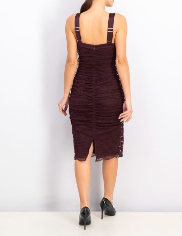 Rochie medie Marciano Guess, pruna, S
