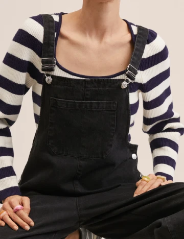 Salopeta Mango, negru