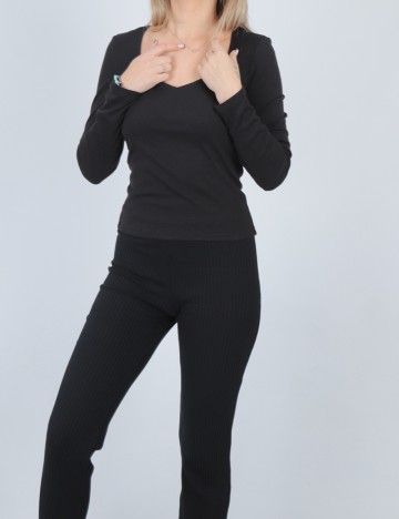 Bluza Pieces, negru