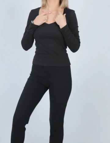 Bluza Pieces, negru Negru