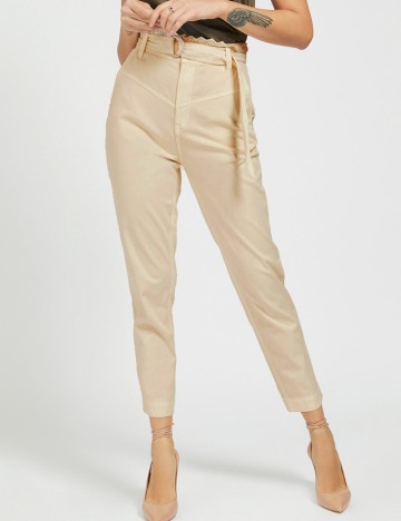 Pantaloni Guess, crem
