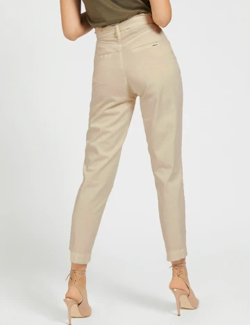 Pantaloni Guess, crem