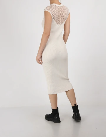 Rochie medie Marciano Guess, ecru Alb