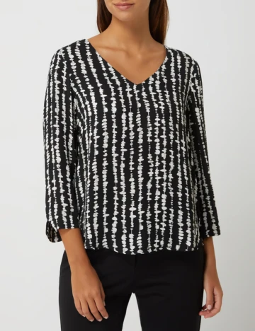 Camasa s.Oliver, negru/alb Negru
