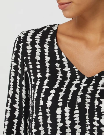 Camasa s.Oliver, negru/alb Negru