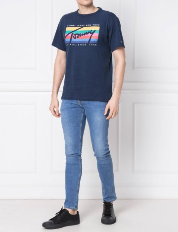 Tricou Tommy Jeans, bleumarin