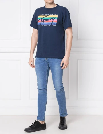 Tricou Tommy Jeans, bleumarin