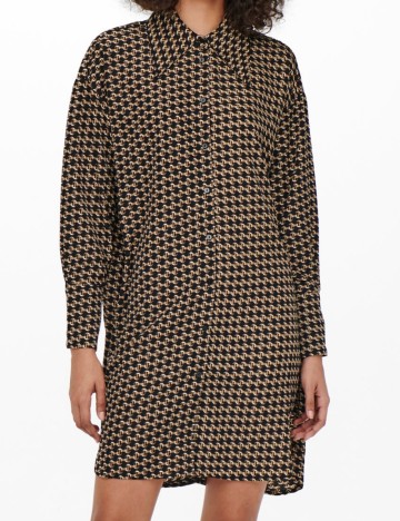 Rochie scurta Only, negru/maro
