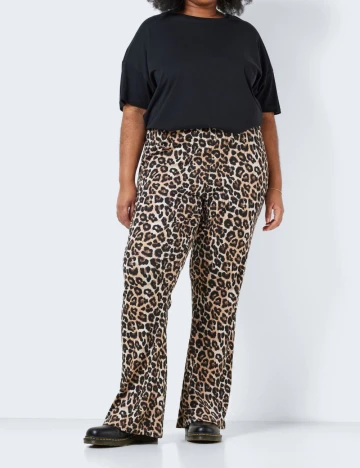 Pantaloni Noisy May Plus Size, animal print