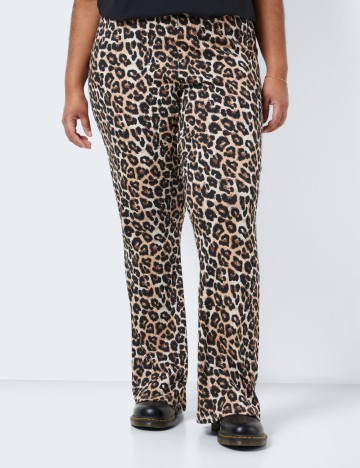 Pantaloni Noisy May Plus Size, animal print