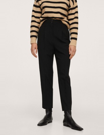 Pantaloni Mango, negru