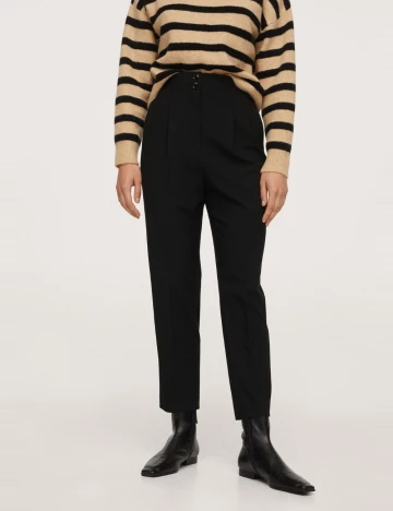 Pantaloni Mango, negru